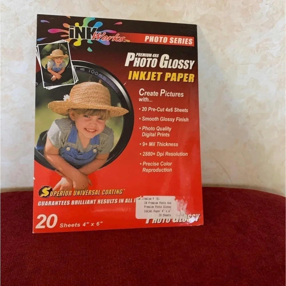 New  20 Photo Glossy Inkjet Paper-4”x6”